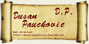 Dušan Paučković vizit kartica